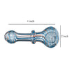 Glass Chillum - 9cm Handmade Borosilicate Glass Artisan Tobacco Pipe